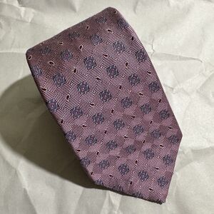 VTG Men’s Brooks Brothers 346 100% Pure Silk Purple Tie Geometric USA 60" x3.25"